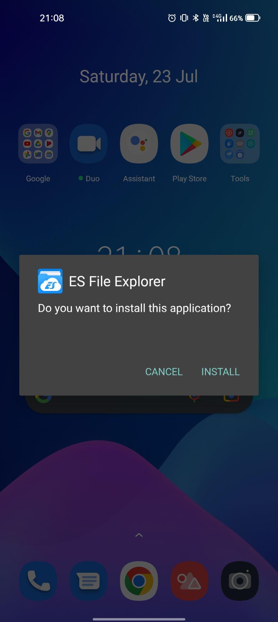 click on Install