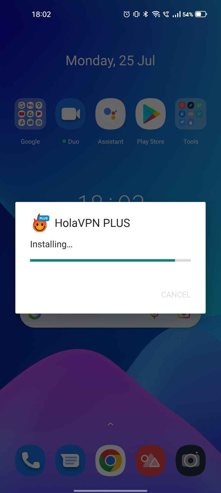 apk file is installing