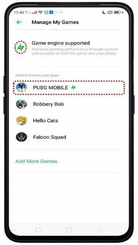 Oppo Game Space screenshot