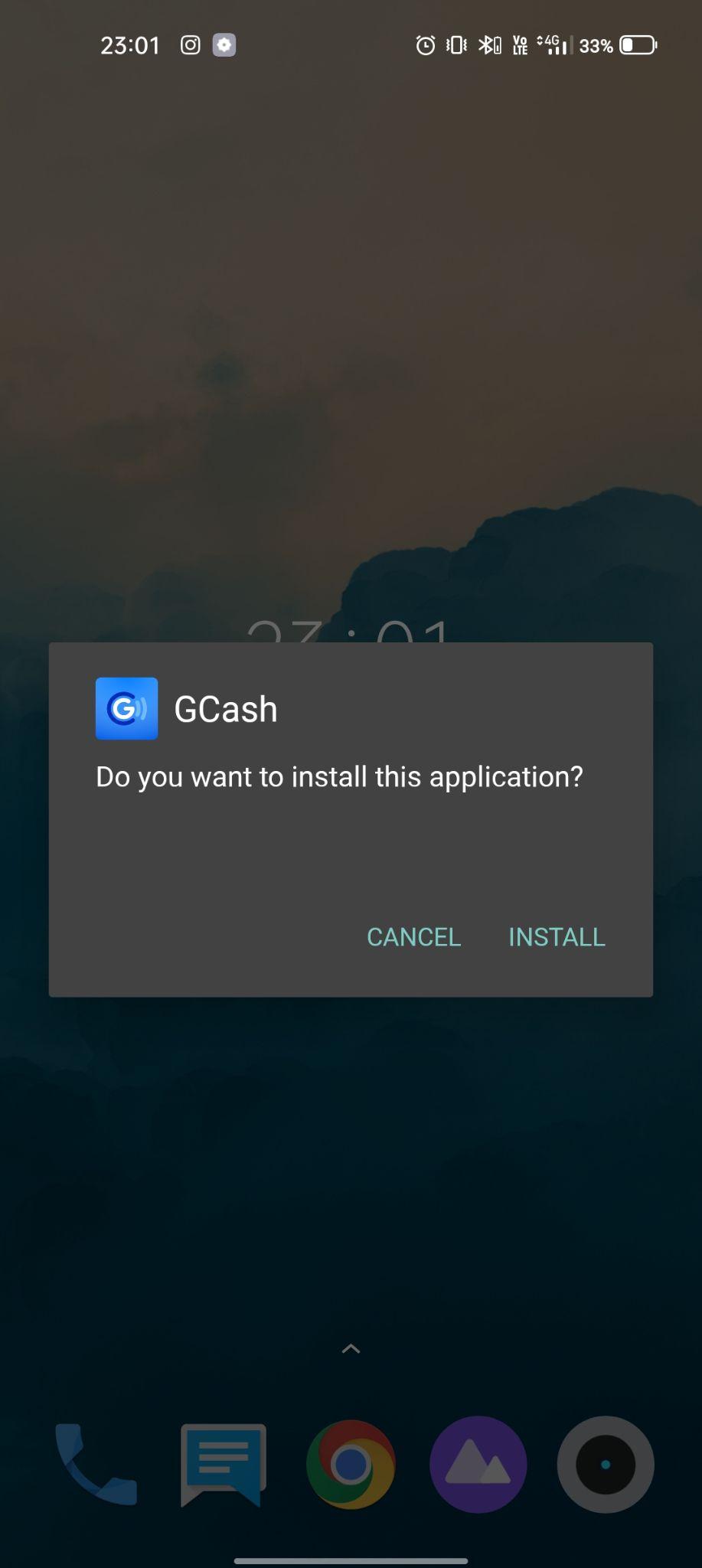 click on install