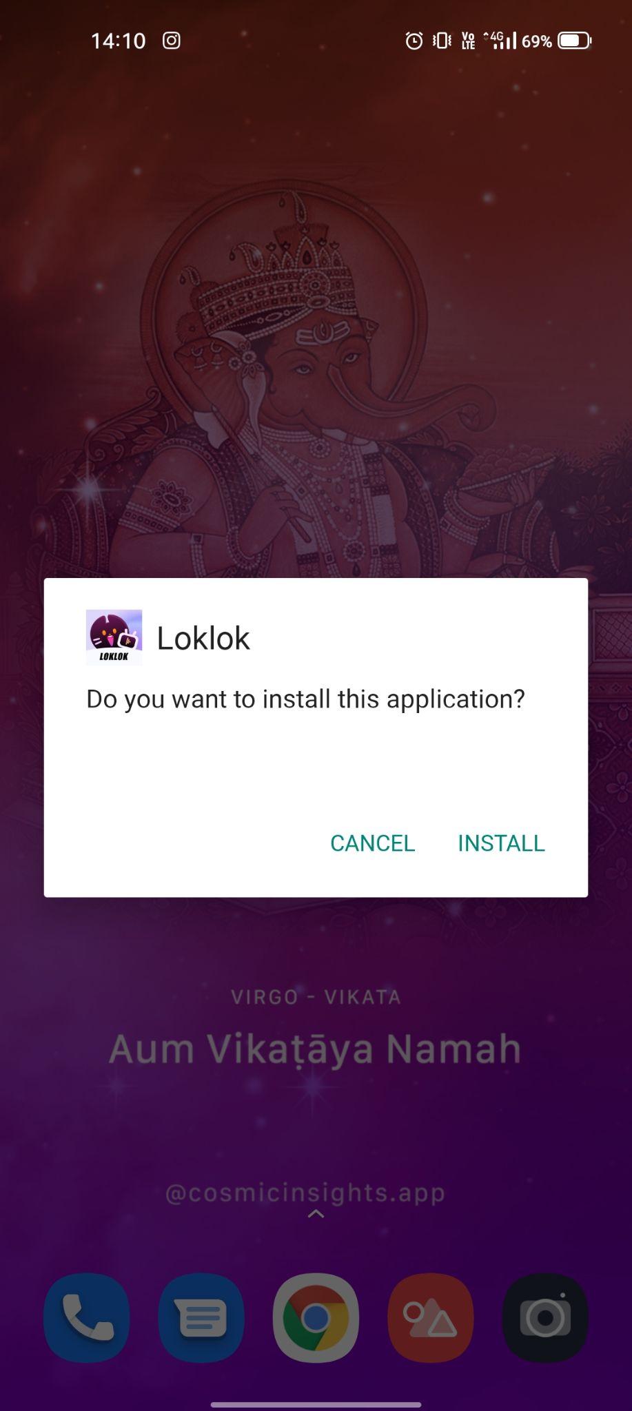 click on install