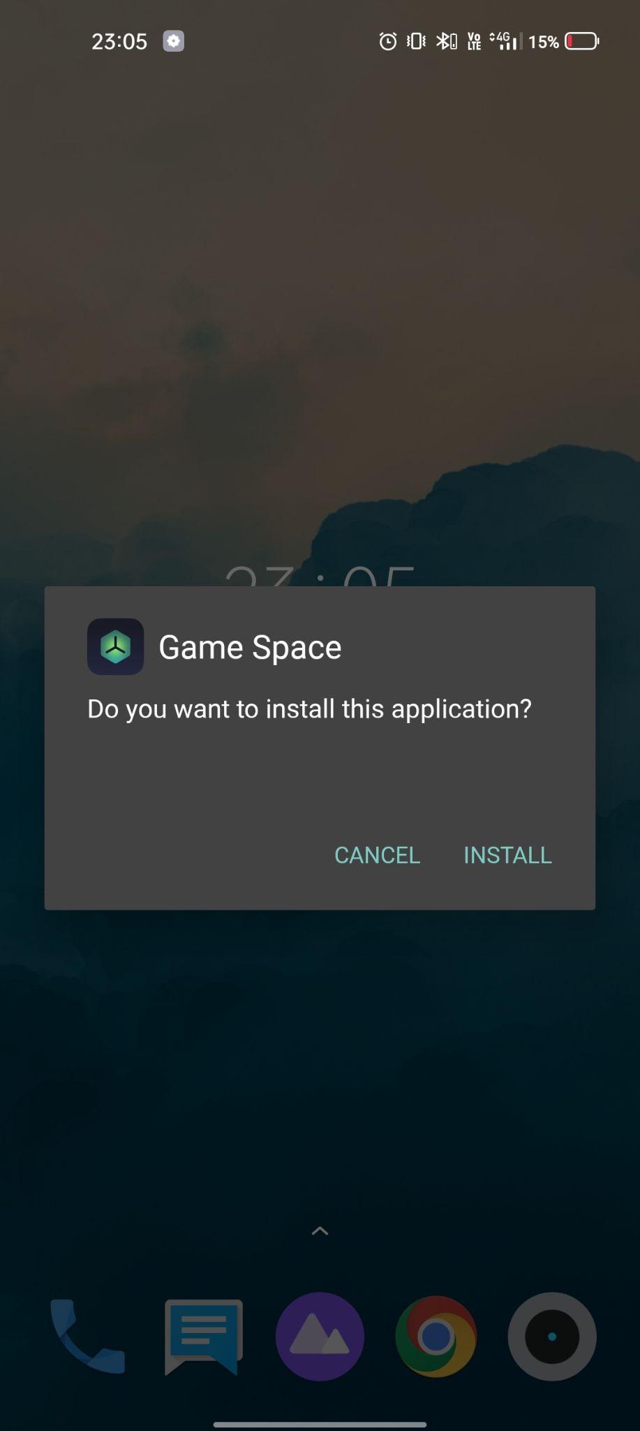 click on install