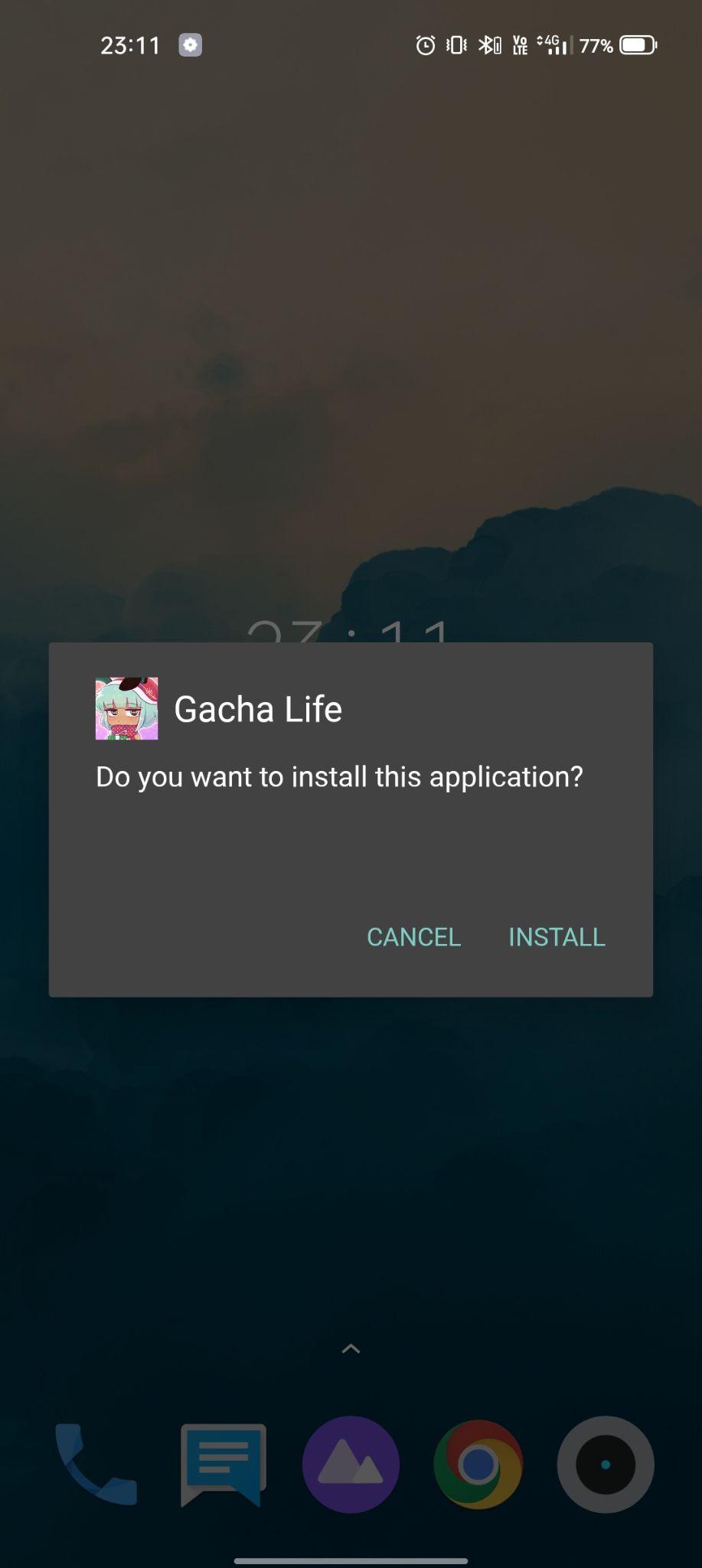 click on install