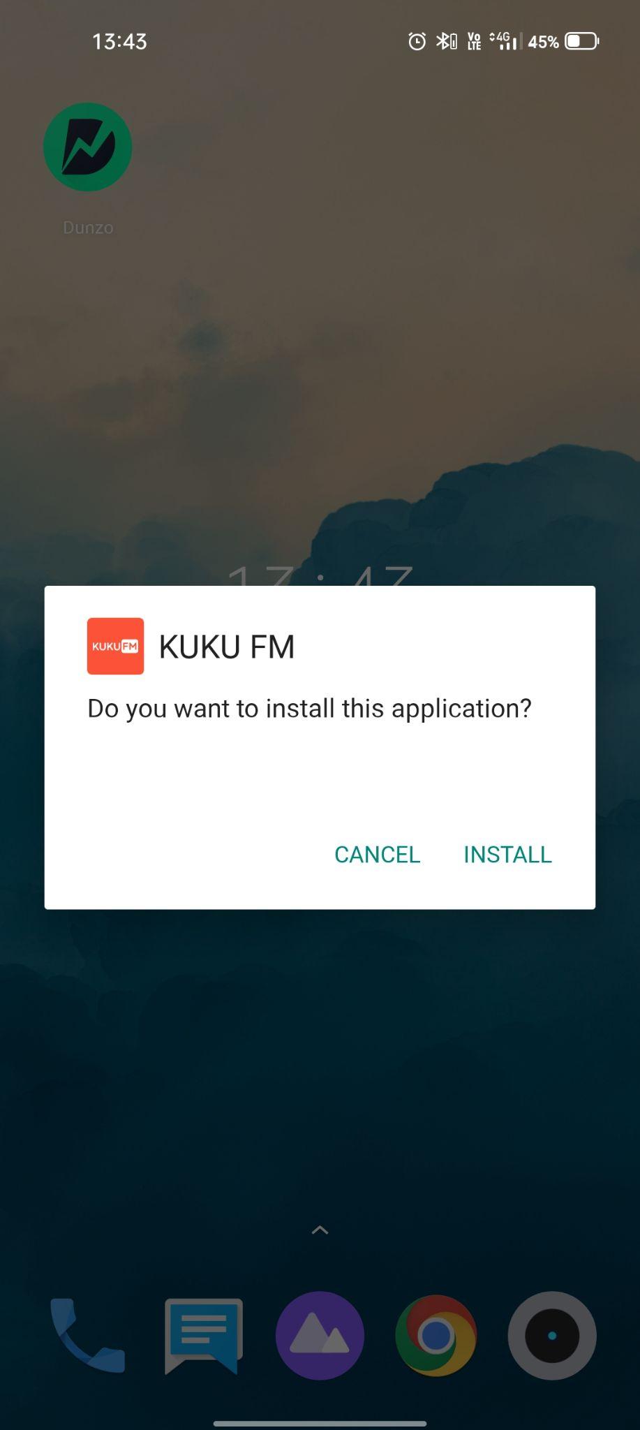 click on install