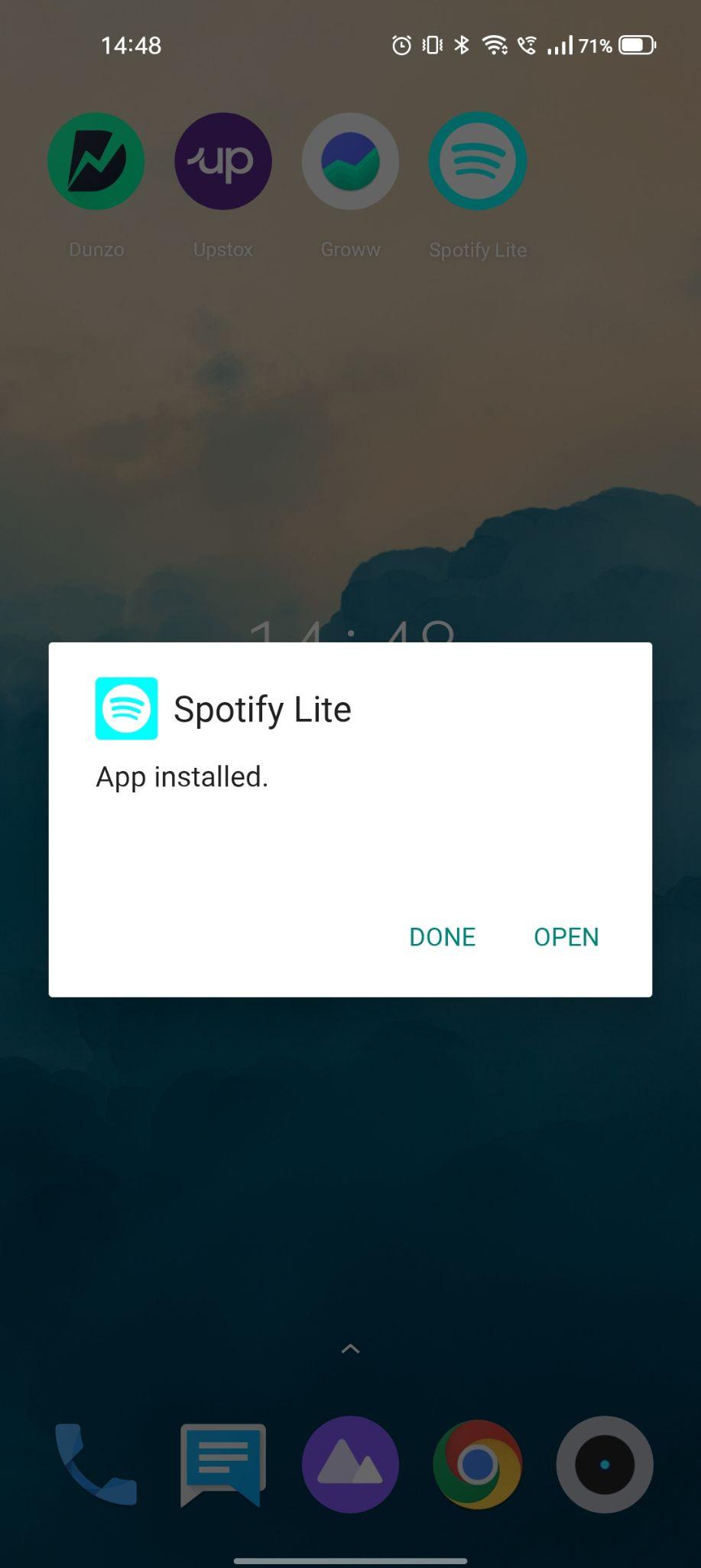 spotify lite apk installed