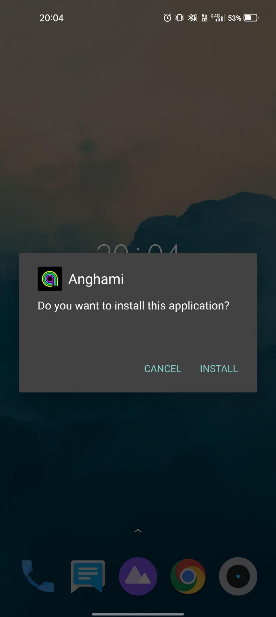 click on install