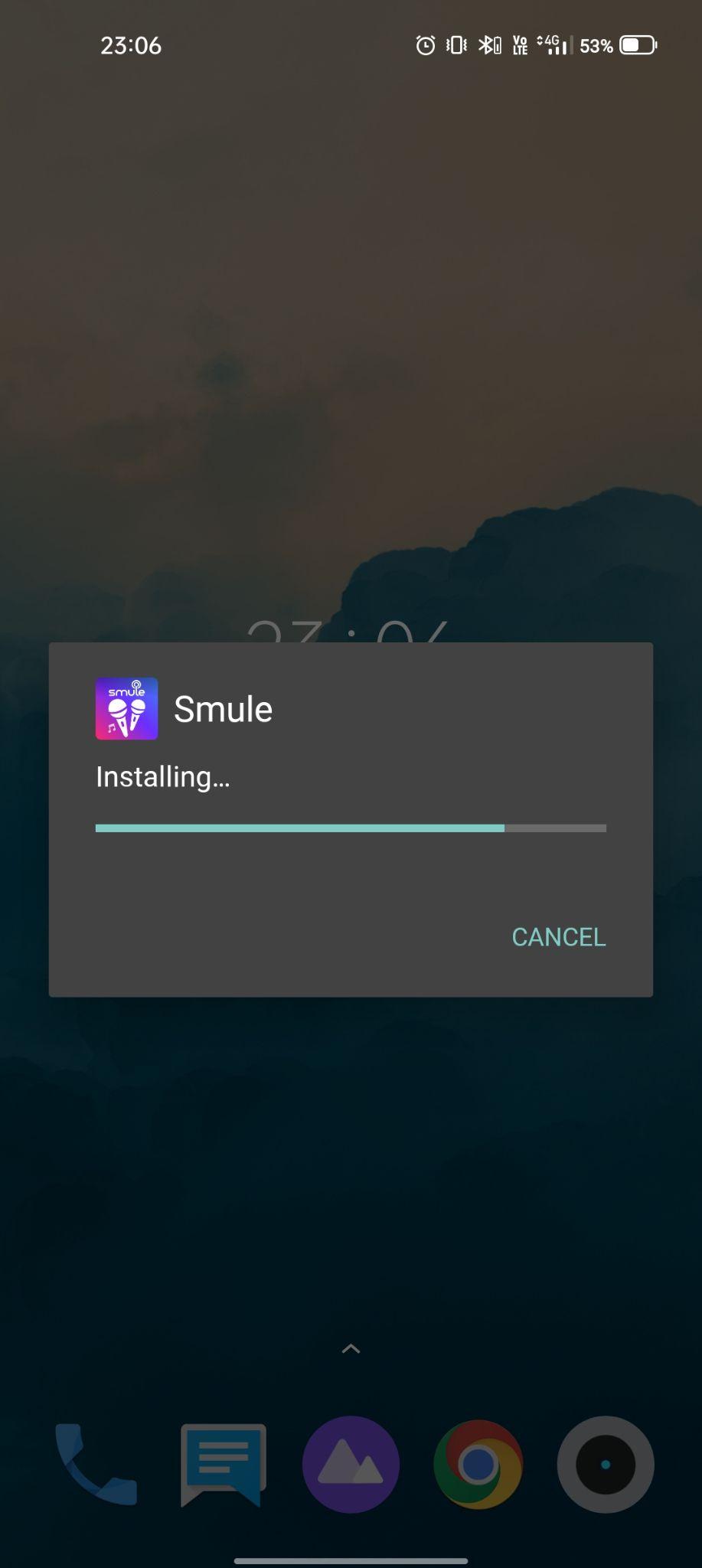 smule mod apk installing