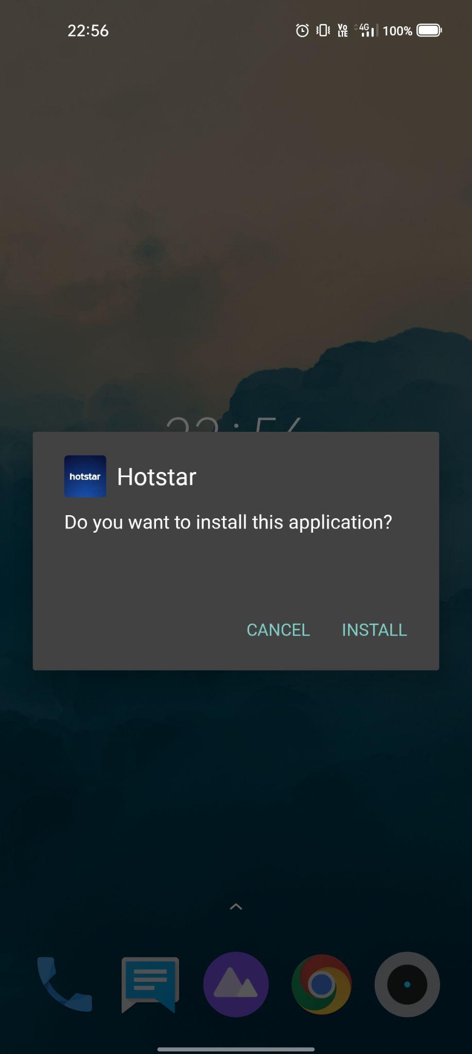 click on install