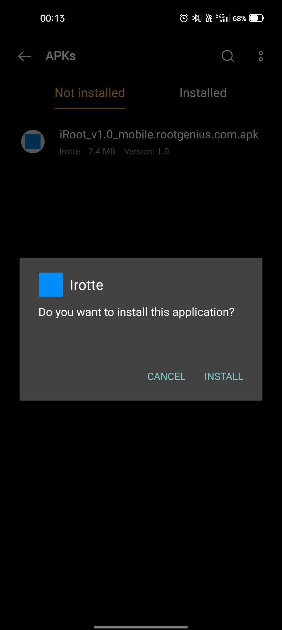 click on Install