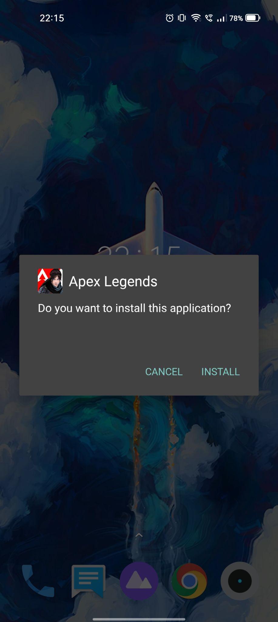 click on install