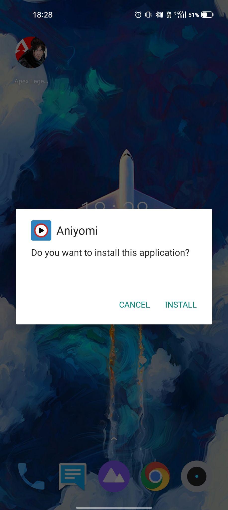 click on install