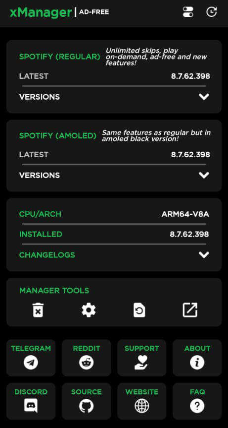 xmanager (use with spotify)