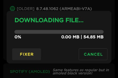 spotify apk downloading