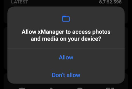 click on allow