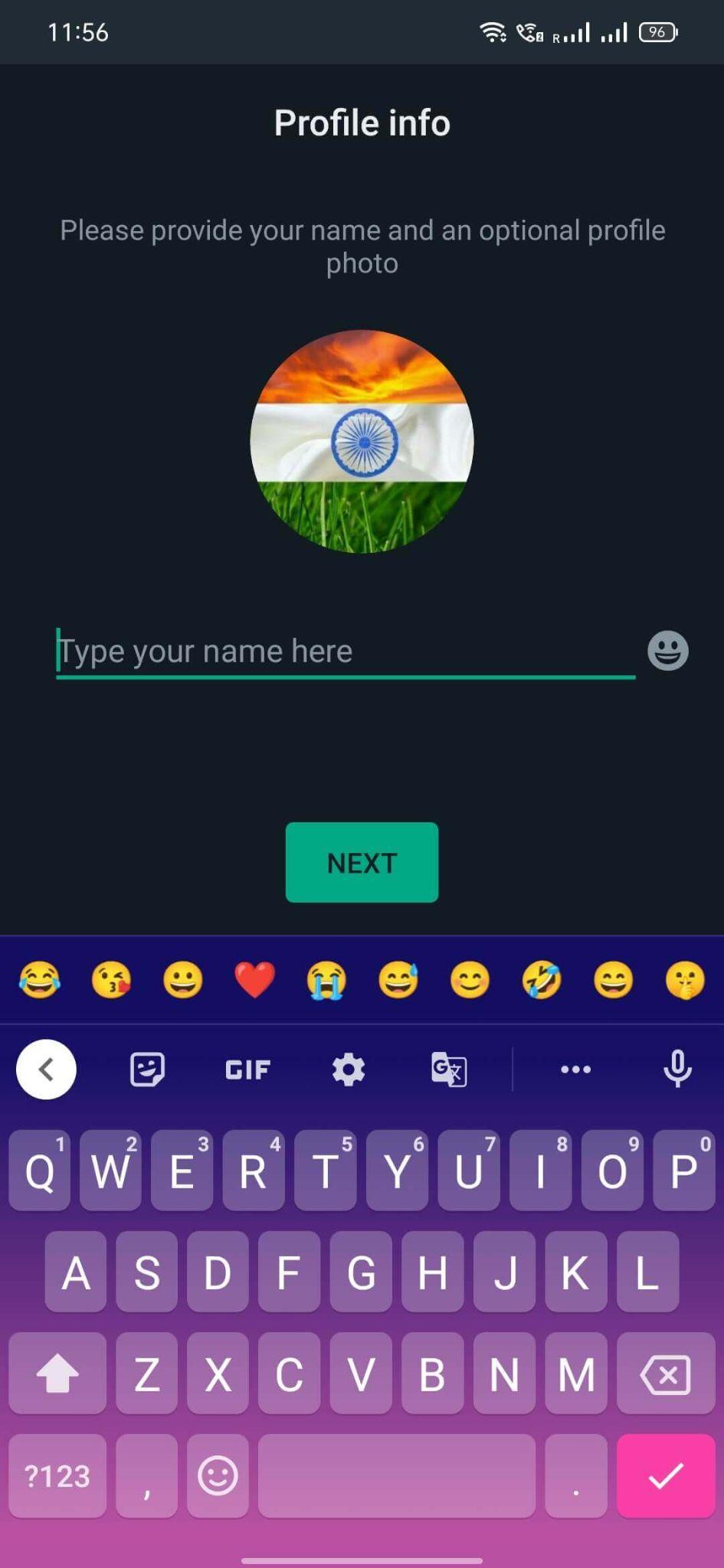WhatsApp screenshot