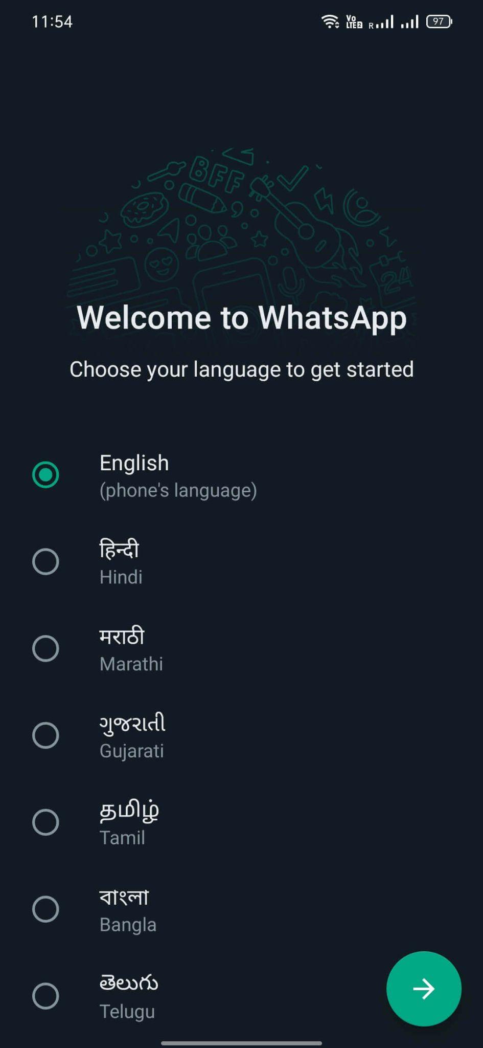 WhatsApp screenshot