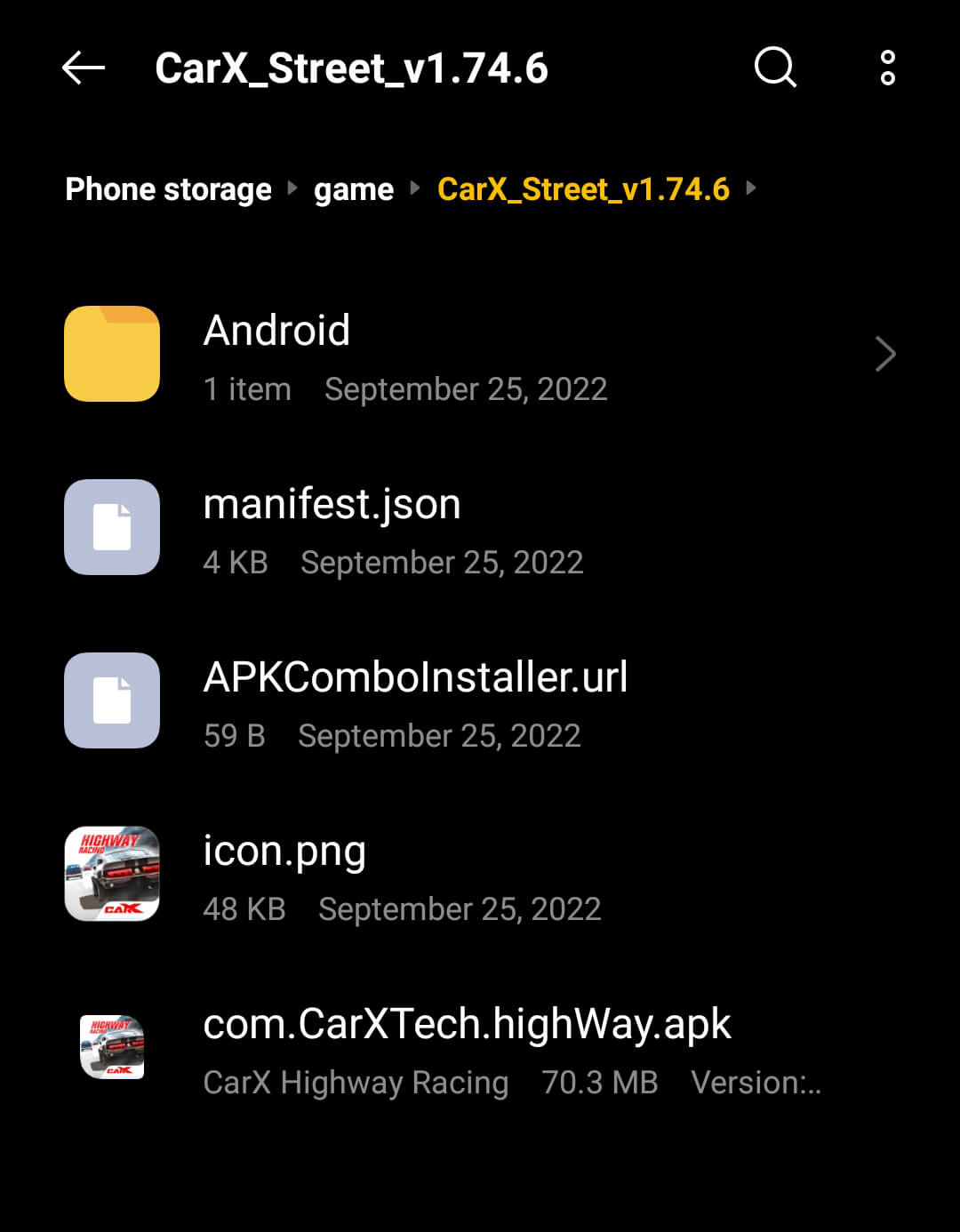 extract files