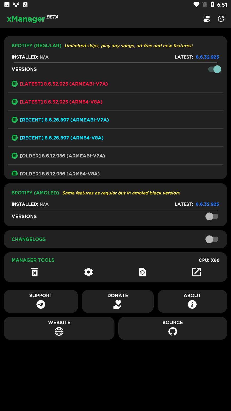 xManager For Spotify screenshot