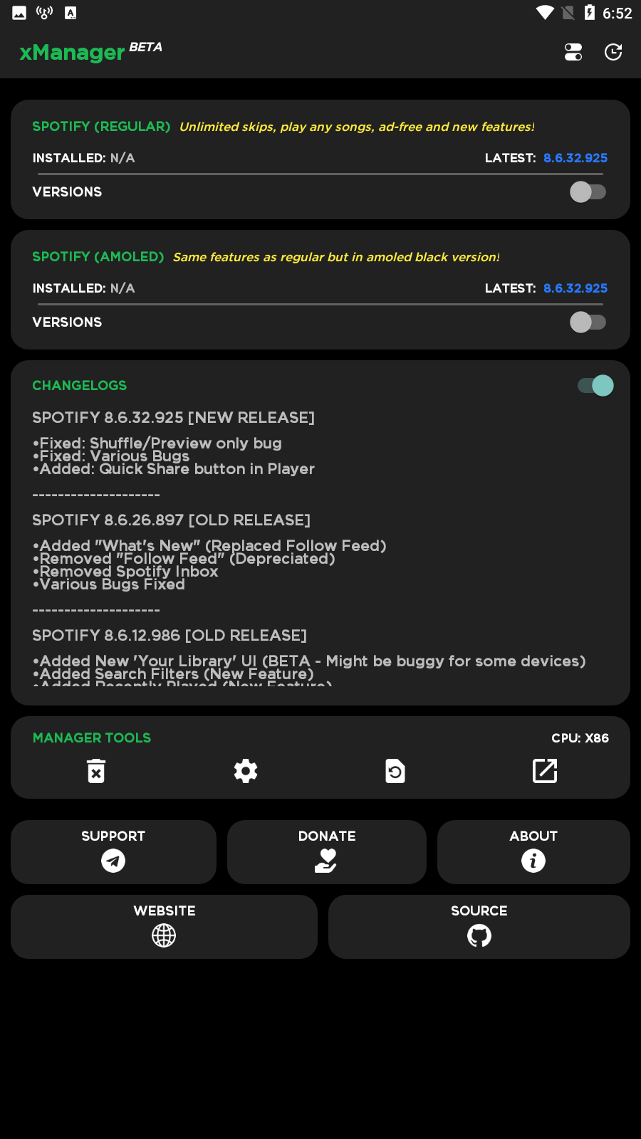 xManager For Spotify screenshot