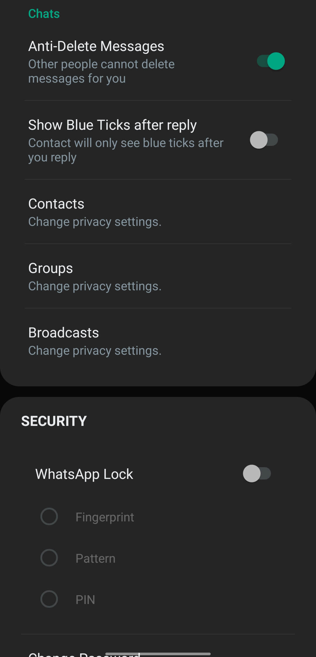 FMWhatsApp screenshot