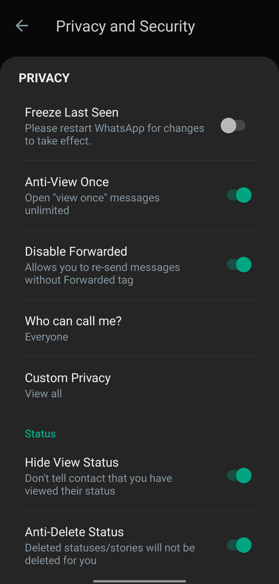 Fouad WhatsApp screenshot