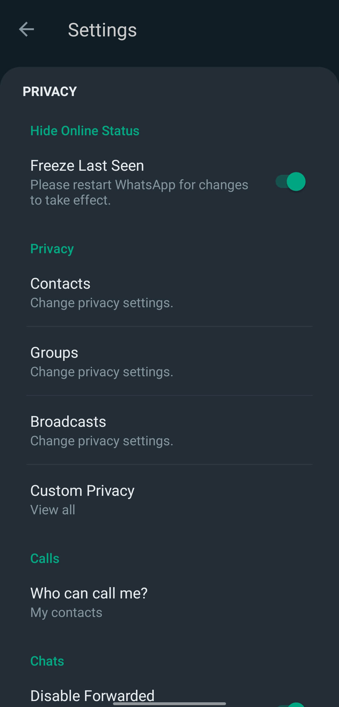 GBWhatsApp screenshot