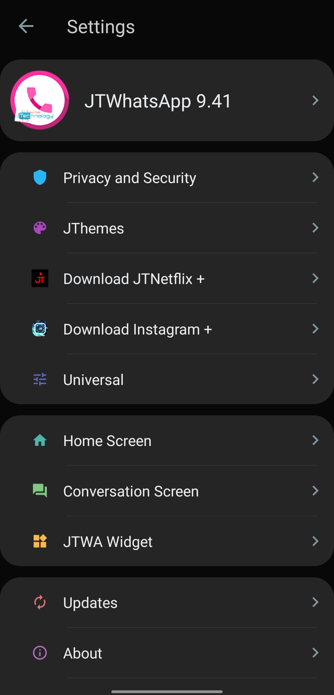 JTWhatsApp screenshot
