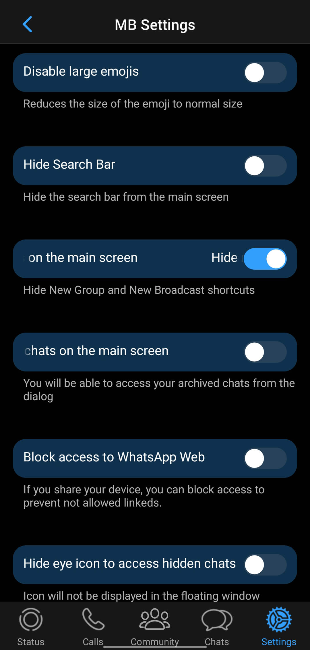 MBWhatsApp screenshot