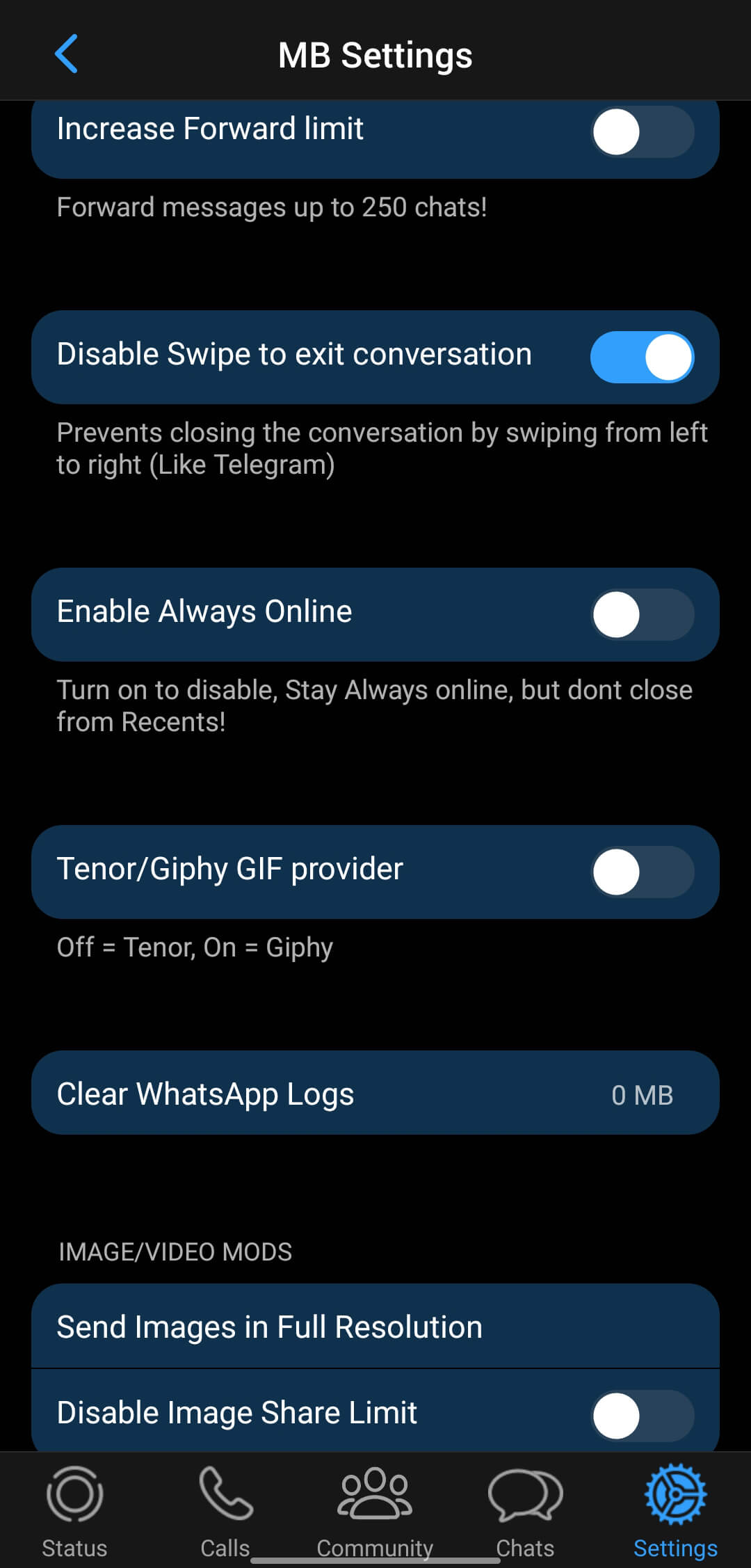 MBWhatsApp screenshot