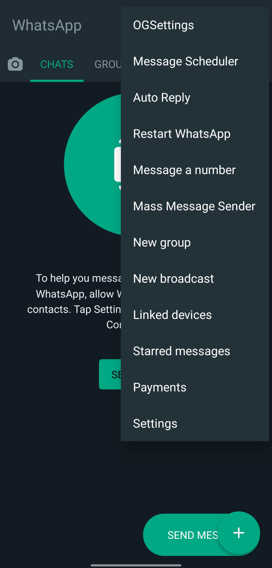 OGWhatsapp screenshot
