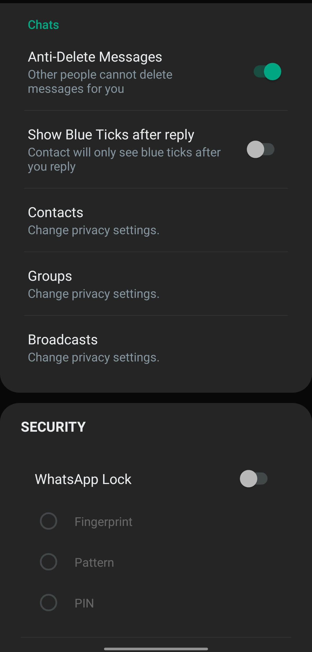 WhatsApp Aero screenshot