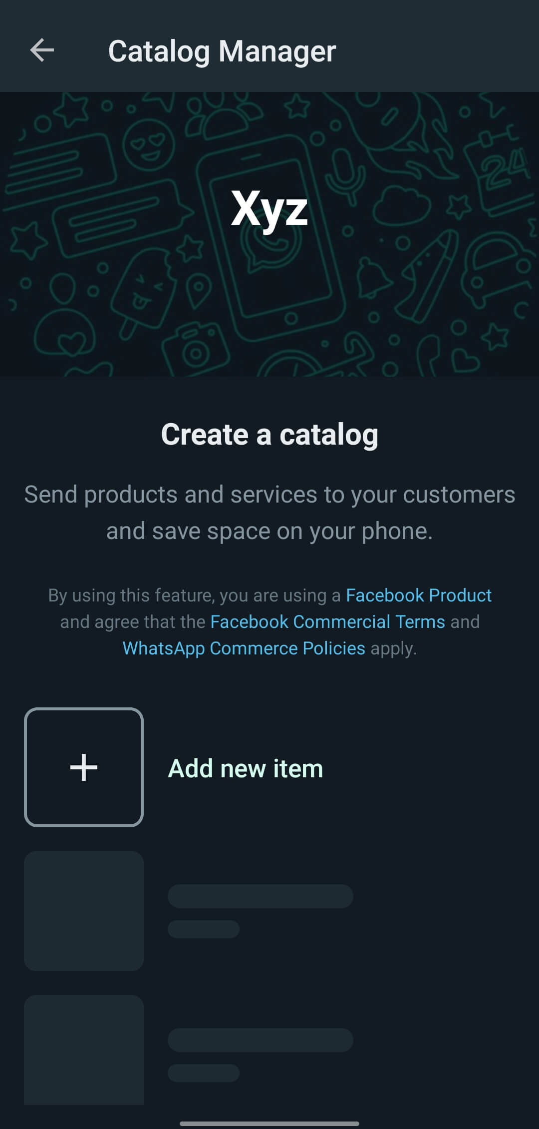 Whatsapp Business screenshot