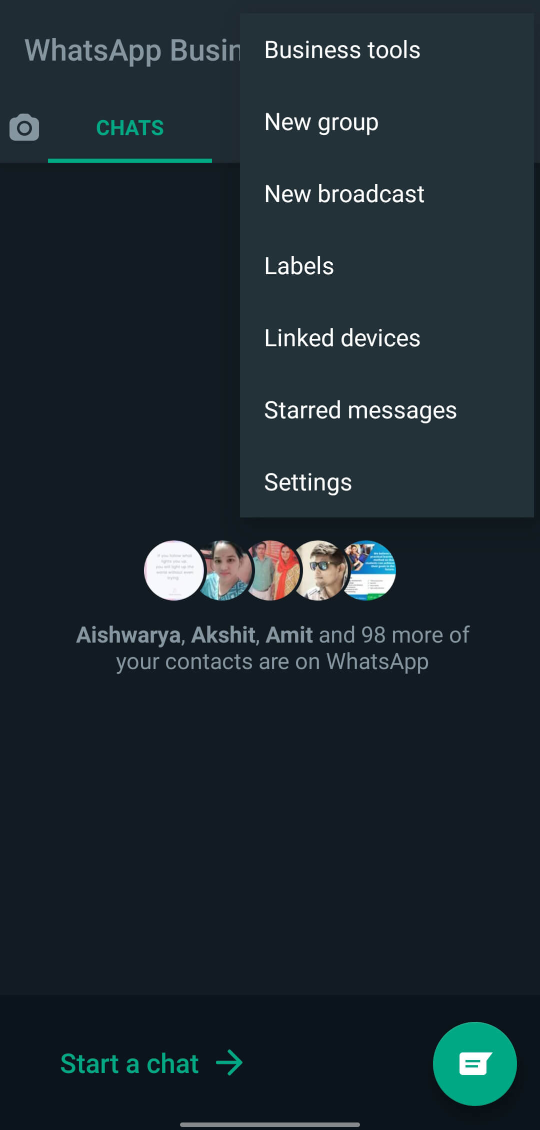 Whatsapp Business screenshot