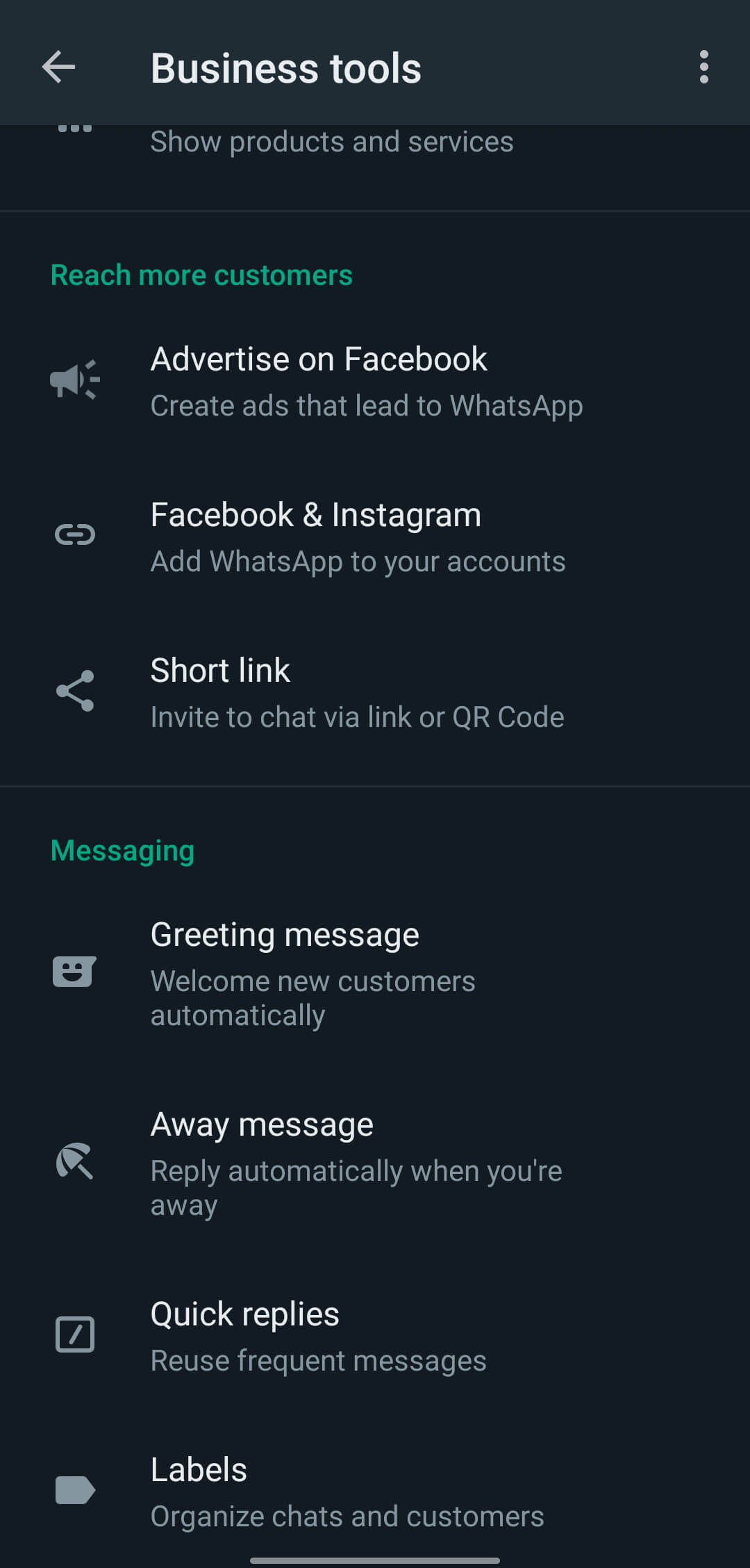 Whatsapp Business screenshot