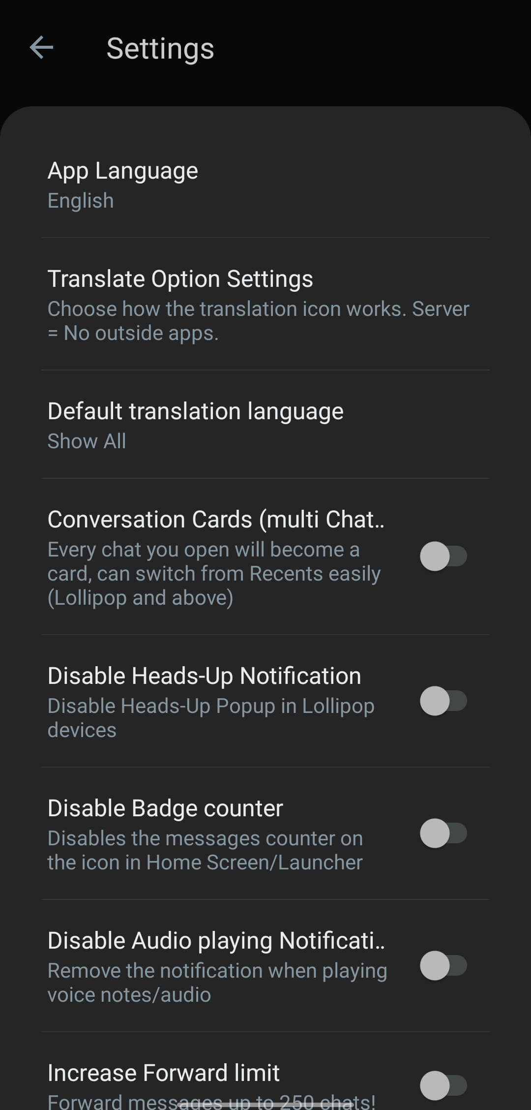 YOWhatsApp screenshot