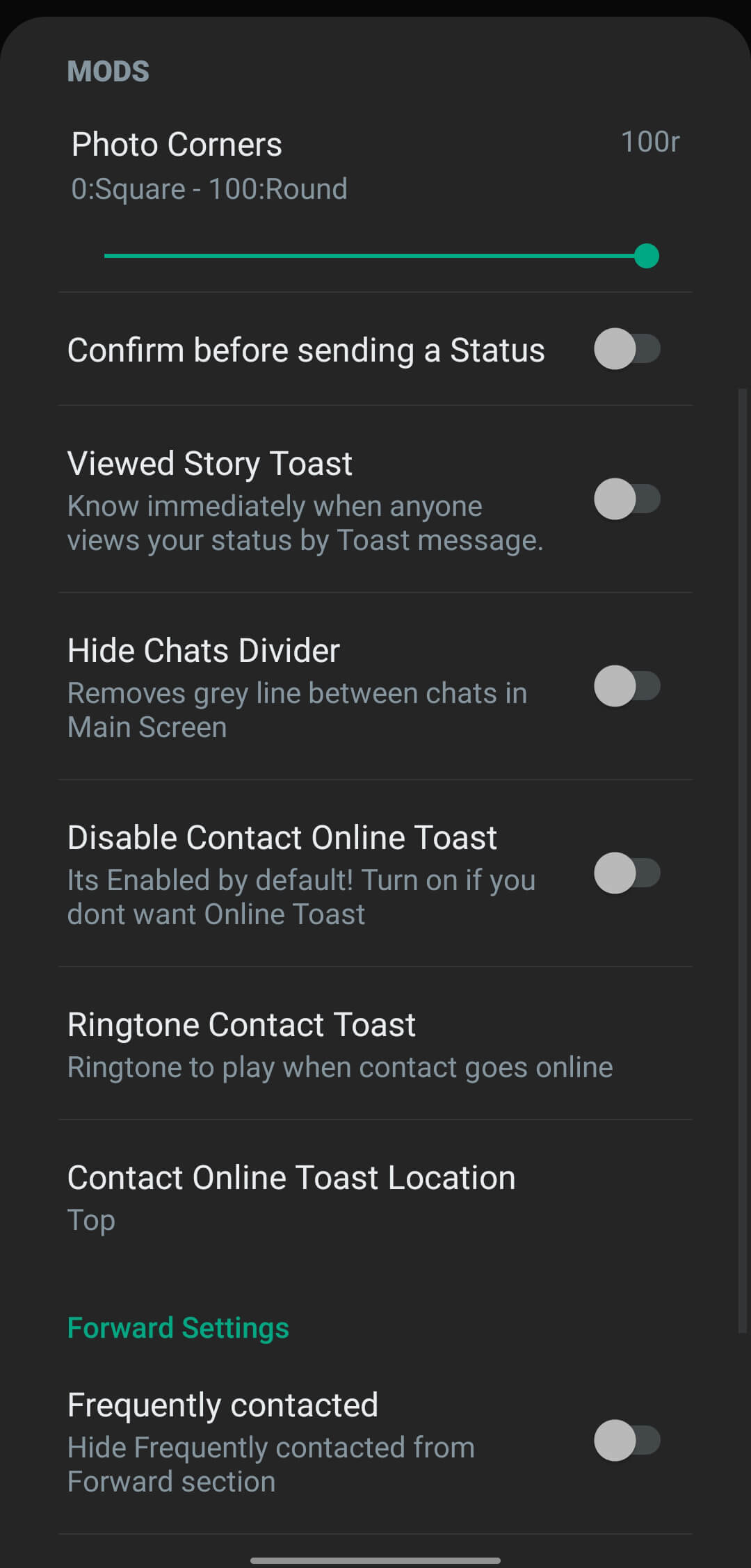 YOWhatsApp screenshot