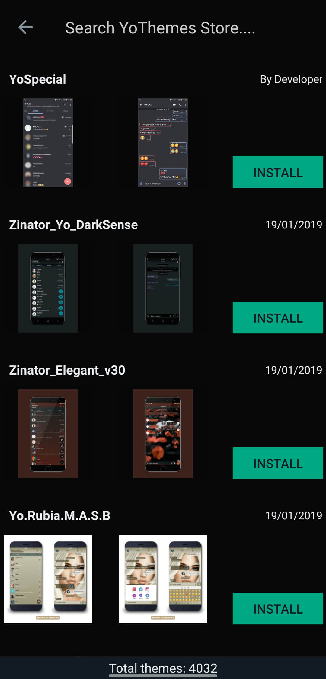 YOWhatsApp screenshot