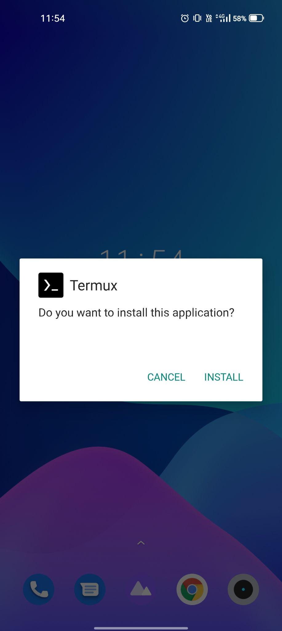 click on install