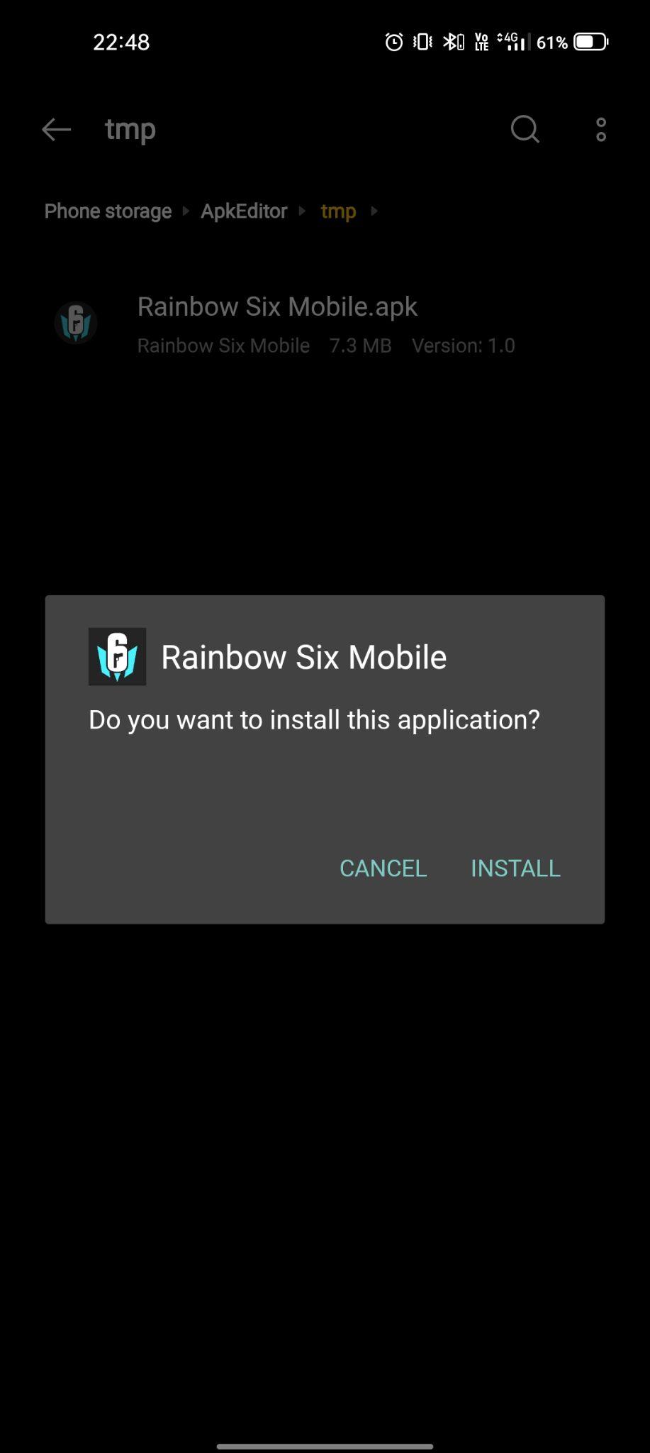 click on install