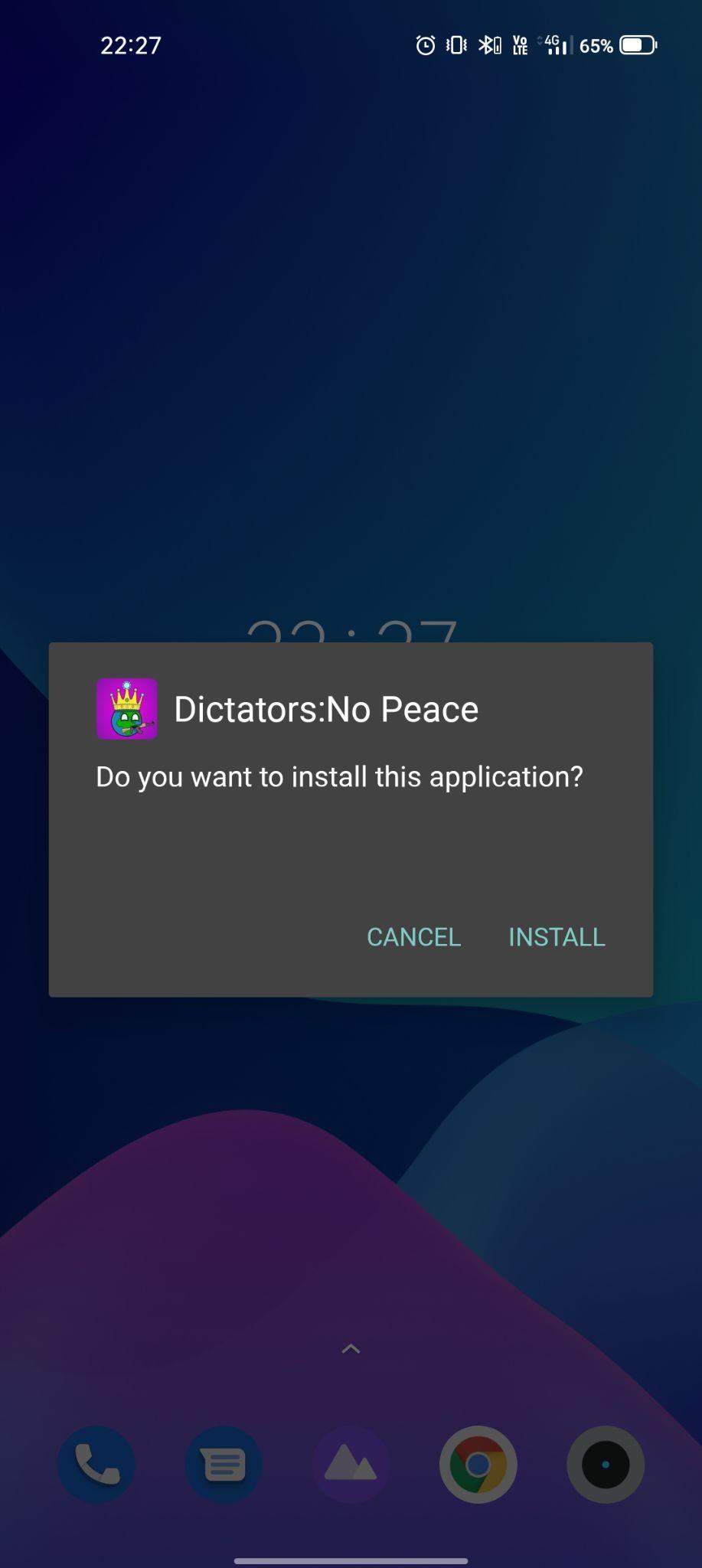 click on install