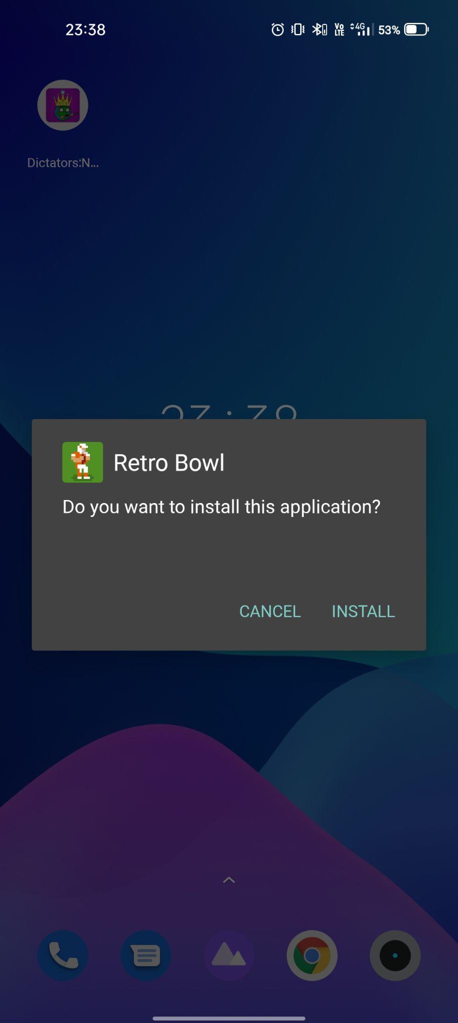 click on install