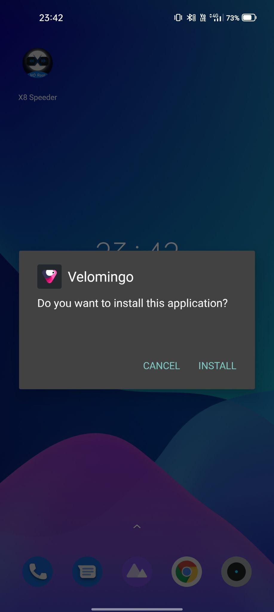 click on install