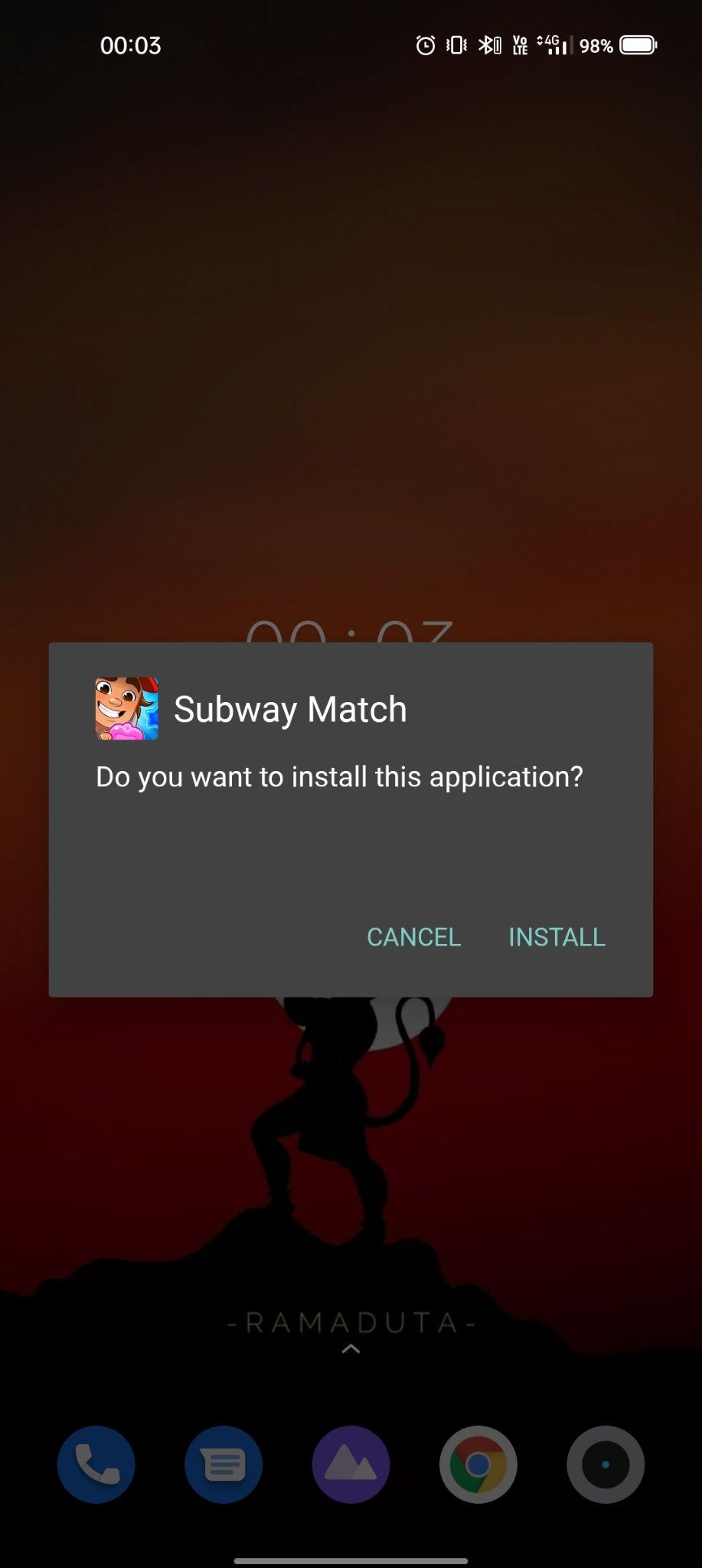 click on install
