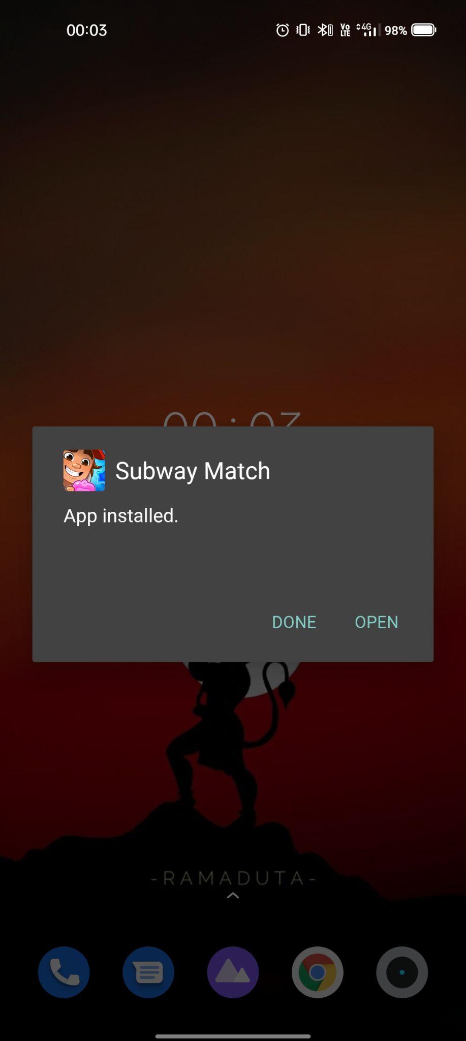 subway surfers match mod apk installed