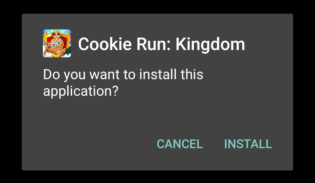 click on install
