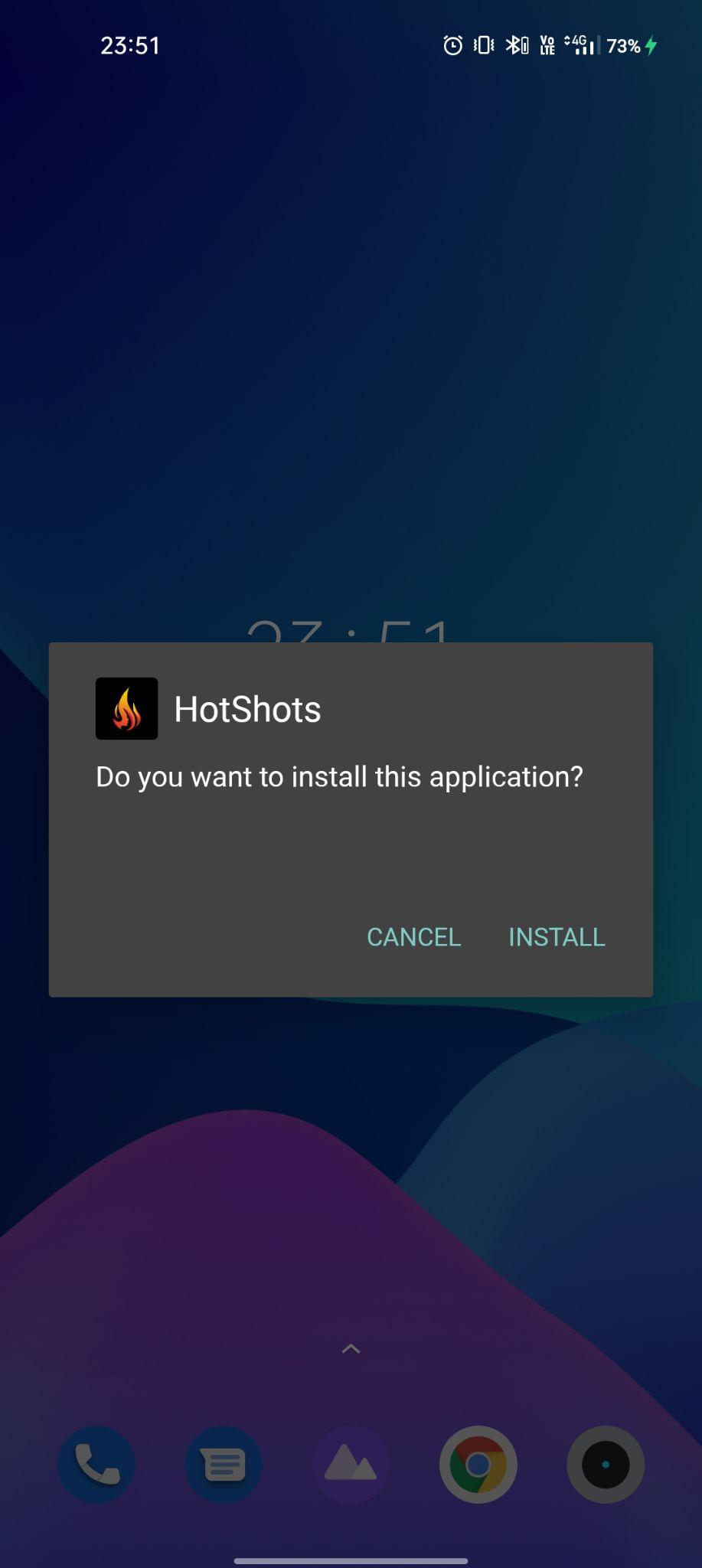 click on install