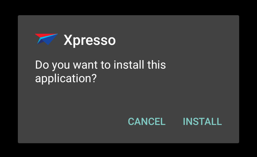 click on install