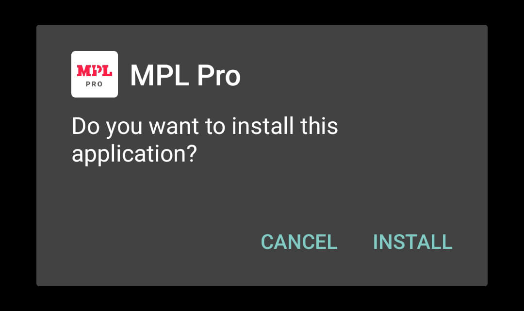 click on install