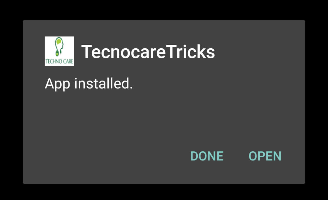 tecnocaretricks apk installed