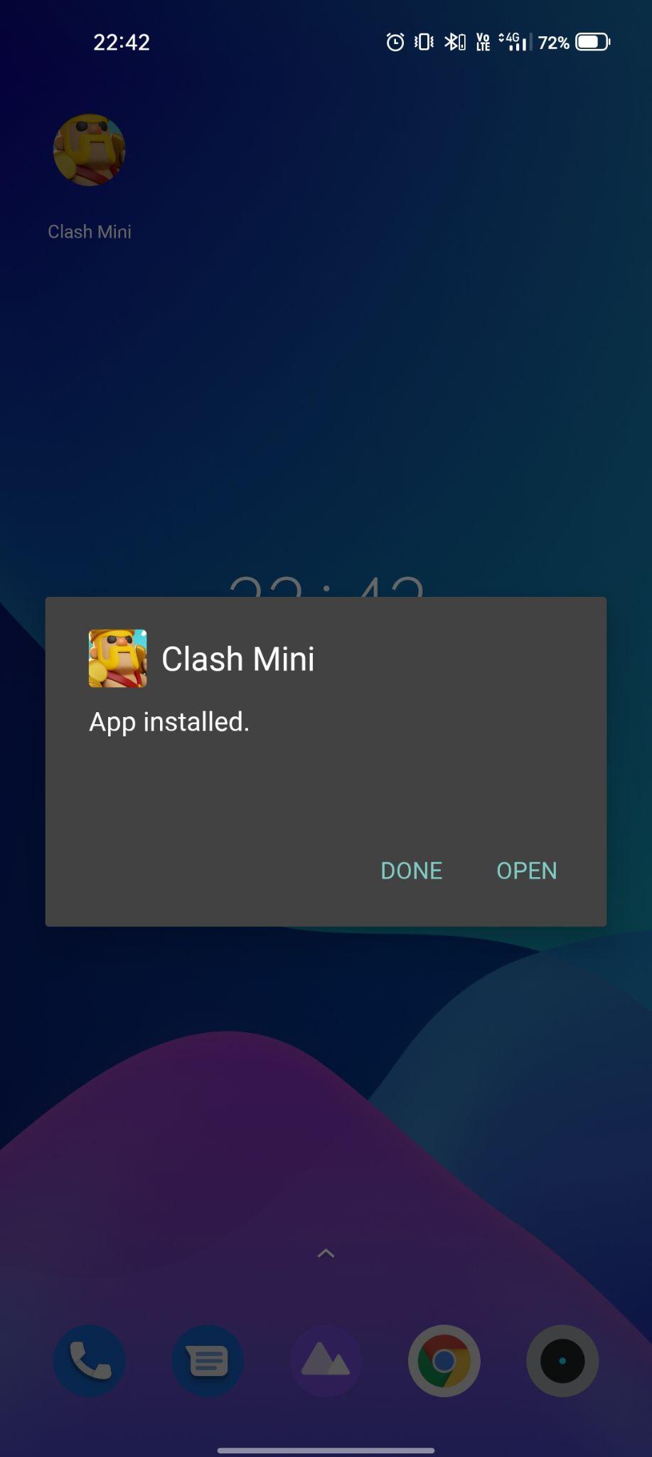 clash mini apk installed